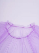 GOLDxTEAL gorgeous lavender sheer ruffle dress.