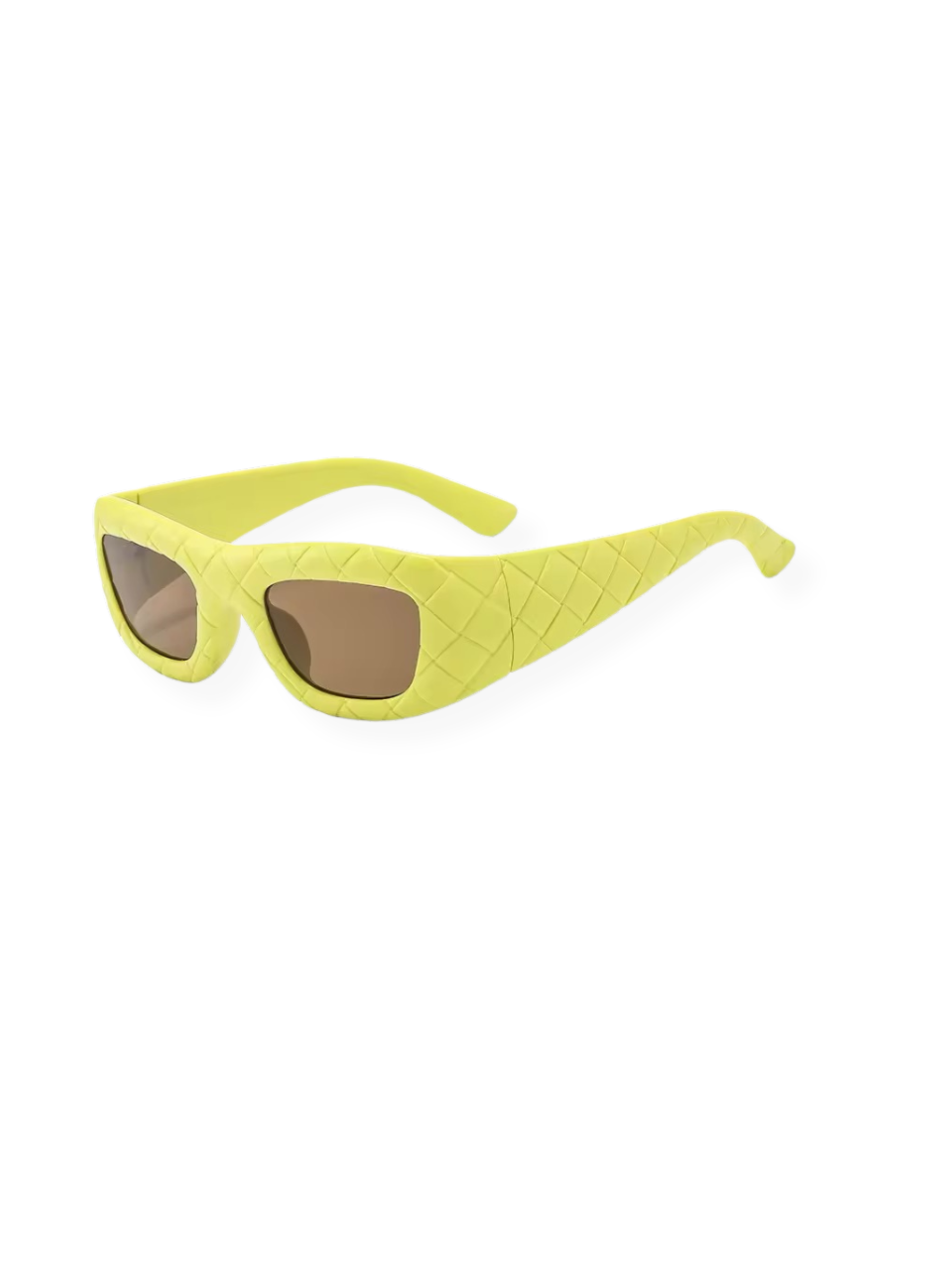 GOLDxTEAL chic lattice frame sunglasses.
