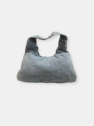 GOLDxTEAL modern denim shoulder bag. 