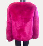 GOLDxTEAL gorgeous two toned faux fur jacket.