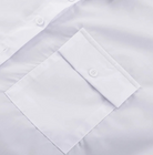 GOLDxTEAL white oversized shirt with black tie.