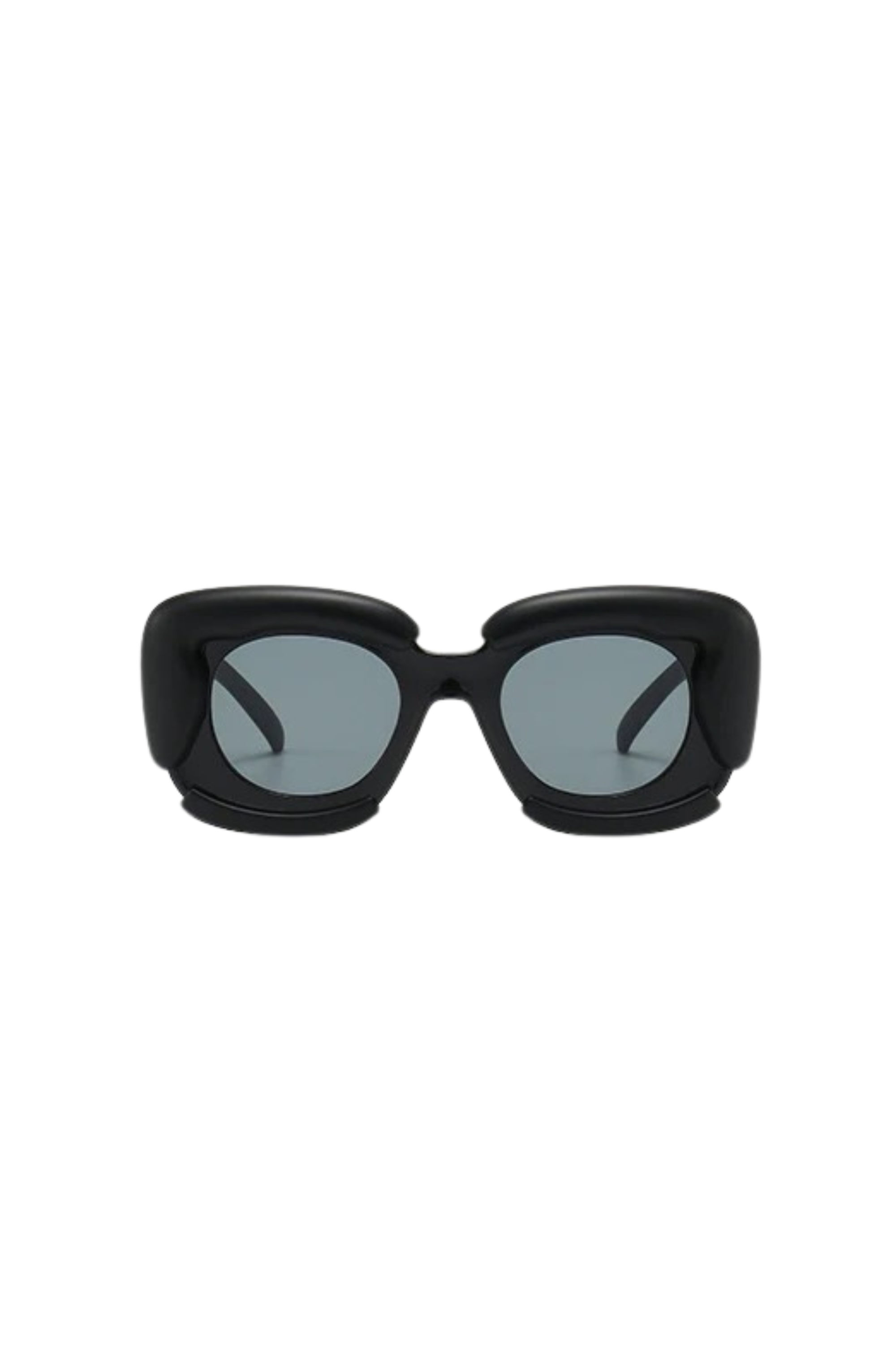 GOLDxTEAL modern black chunky frame sunglasses.