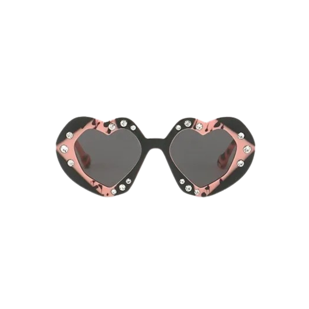 GOLDxTEAL pink and black sunglasses.
