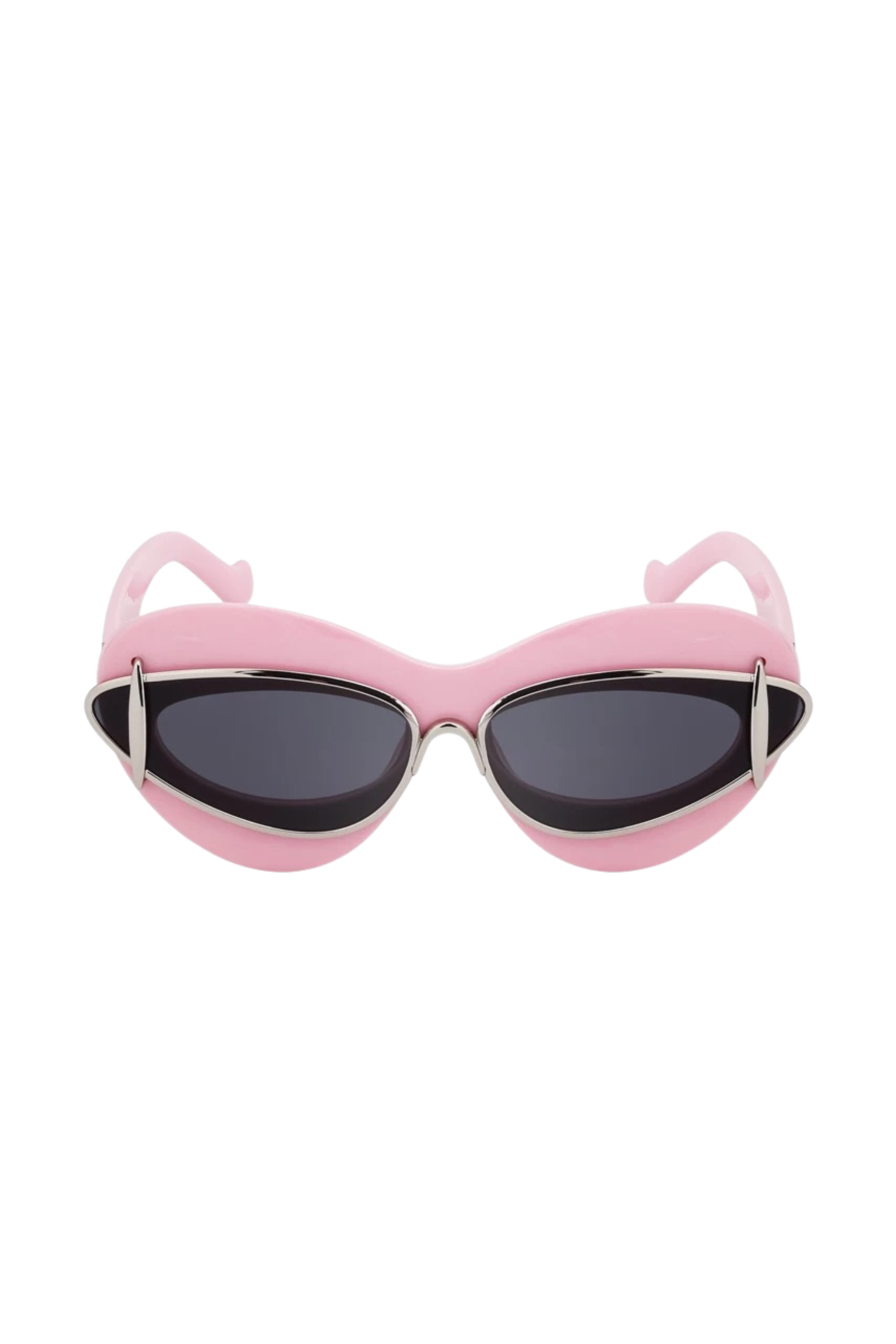 GOLDxTEAL double frame cat eye sunglasses.