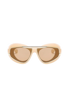 GOLDxTEAL aviator frame sunglasses.