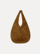 GOLDxTEAL gorgeous suede studded hobo handbag.