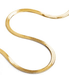 GOLDxTEAL classic gold plated herringbone necklace.