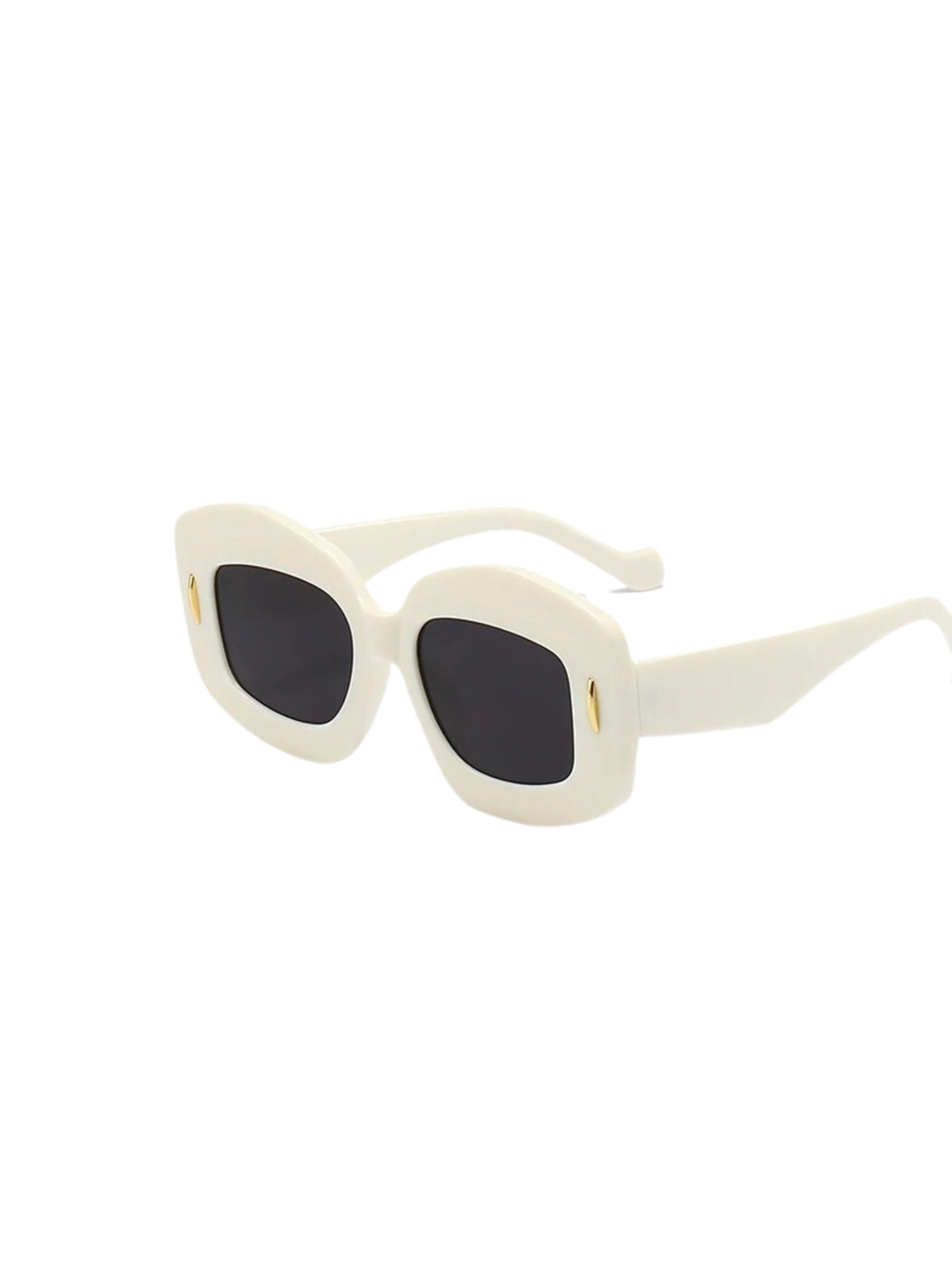 GOLDxTEAL stylish beige frame sunglasses.