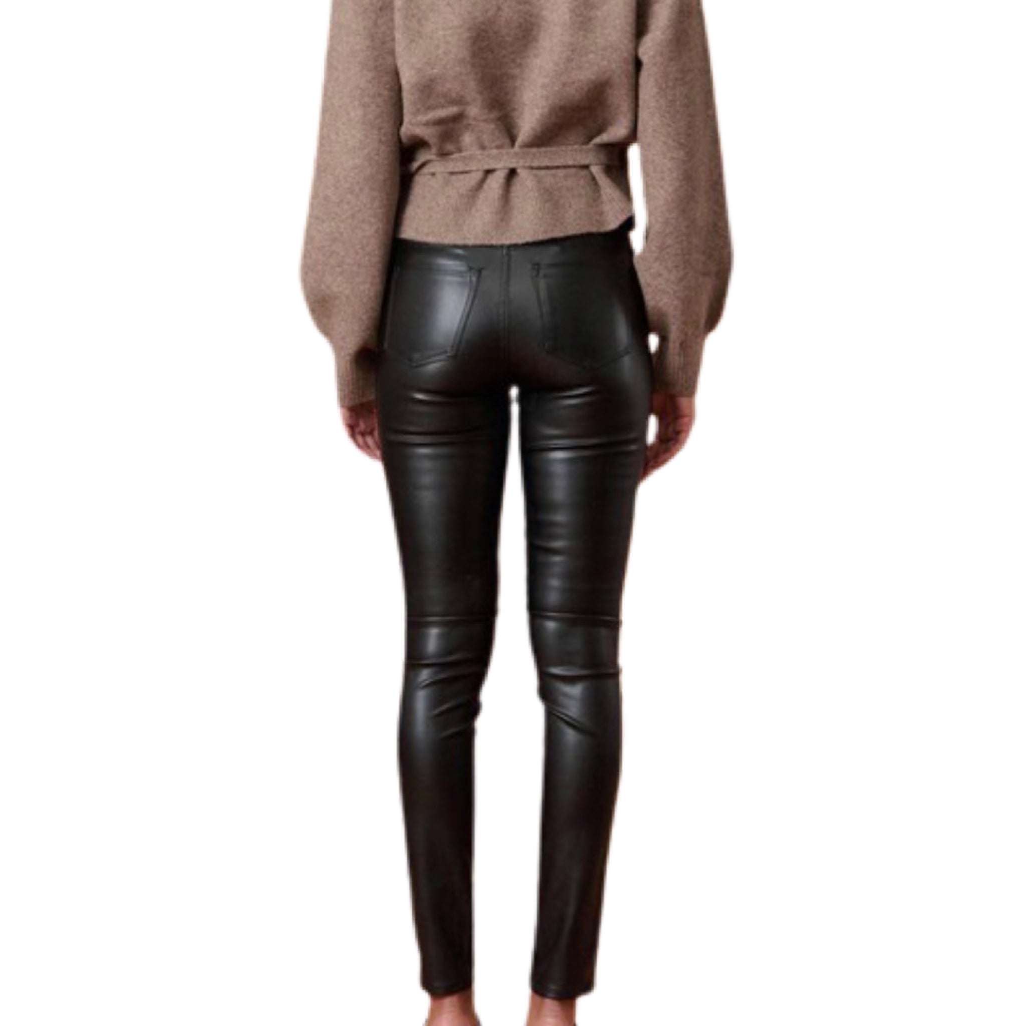 Black Faux Leather Skinny Pant