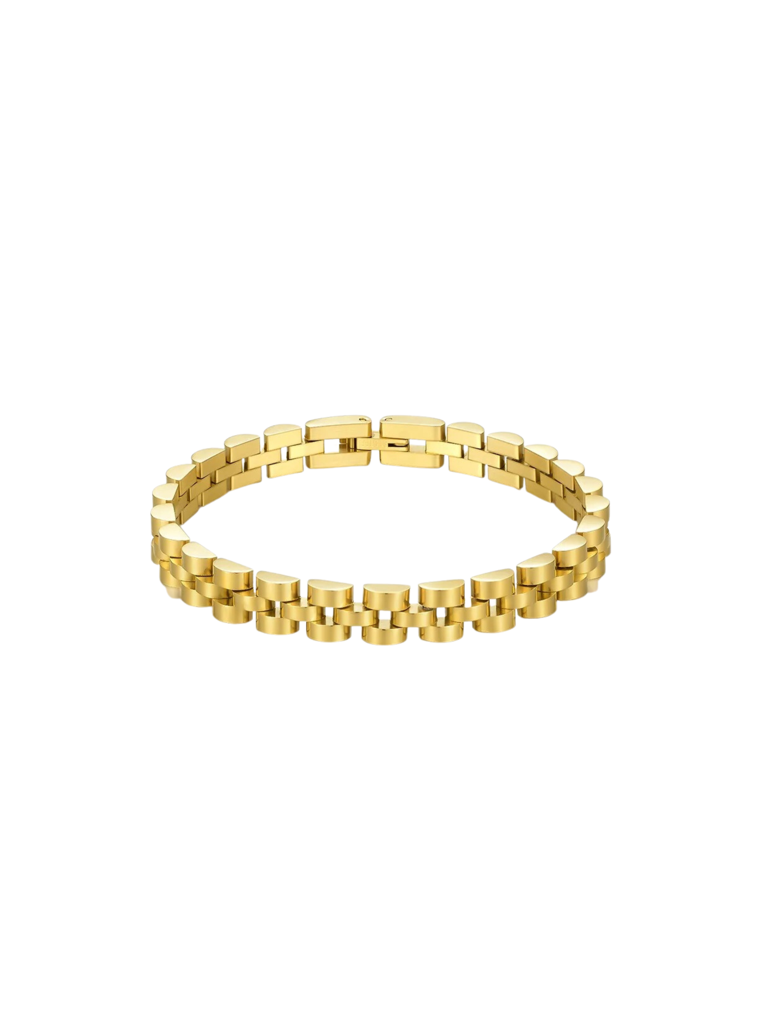 GOLDxTEAL watch band bracelet. Stylish 18k gold plated link watchband bracelet.