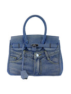 GOLDxTEAL denim handbag